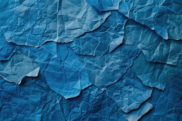 Obraz premium Detailed Color Image of Blue Mulberry Paper Textured Background