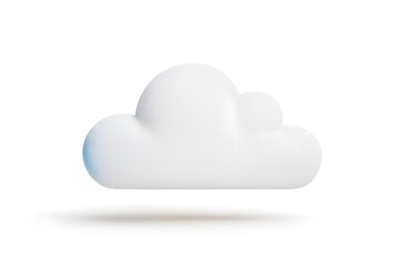 3d white Cloud isolated on white background