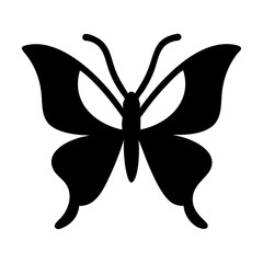 butterfly silhouette on a white background 