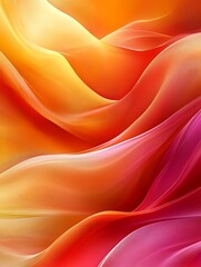 Abstract waves of blended colors gracefully flow across the surface