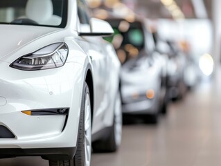 Electric car showcase auto showroom email marketing template modern environment dynamic viewpoint