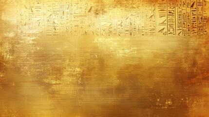 Ancient Egyptian Papyrus: A detailed glimpse into the past with a textured parchment and hieroglyphs. The golden hue exudes a timeless sense of history and mystery.