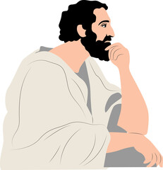 Panetius of Rhodes thinking portrait