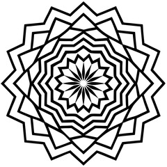 3D Mandala – Optical illusions or shading techniques to give a three-dimensional effect. Generative AI.