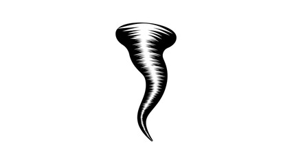 tornado symbol , black isolated silhouette
