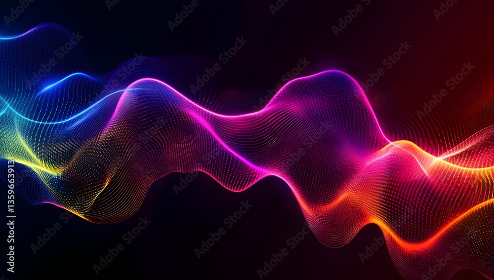 Canvas Prints abstract color on black background