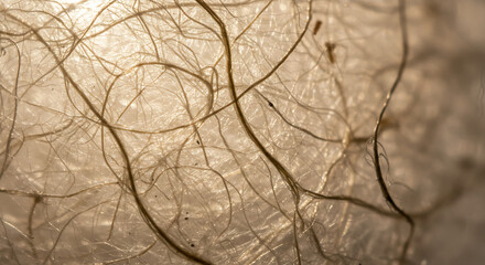 Intricate Network of Thin, Delicate Fibers Illuminated