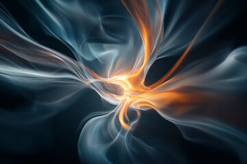 Abstract Energy Flow: Swirling currents of light and color converge in a dynamic and captivating visual.