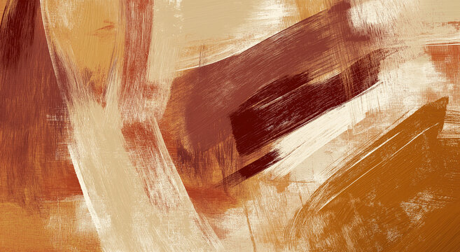 Fundo abstrato de pinceladas sobrepostas em tons terrosos