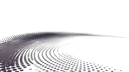 Abstract Wavy Dot Pattern Transparent Background Design Illustration