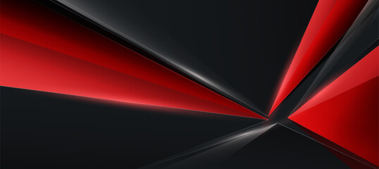 red black geometric abstract elegant background vector illustration, banner business product presentations