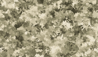 Realistic Foliage Camouflage Pattern - Nature-Inspired Military Design in Green and Beige.
