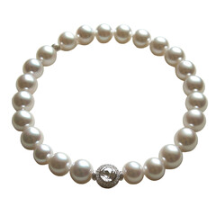 Obraz premium Elegant Pearl Necklace isolated on white background