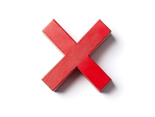Obraz premium Red Wooden X Mark.