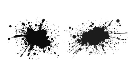 Abstract Ink Splash Explosive Black Paint