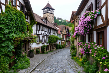 Quaint European Town Alleyway