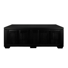 Obraz premium Isolated Background Of A Black Modern Cabinet Furniture Luxury Style