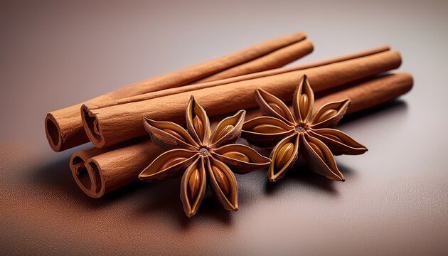 star anise and cinnamon sticks - Powered by Adobe