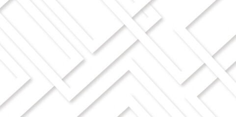 White abstract geometric background with white paper sheets soars as abstract spaces with rectangles, parallel stripes, perspective, shadows in simple strict modern material in triangle and square.	
