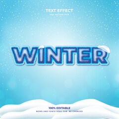 Winter Text Effect Design