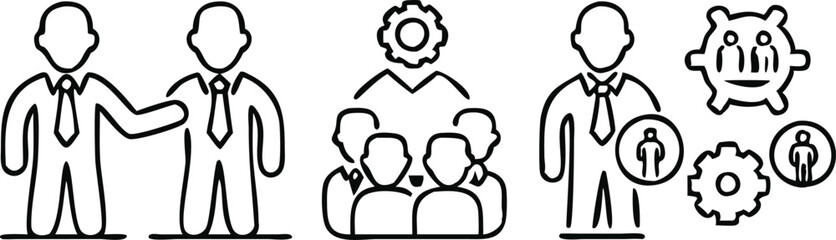 Vector illustration of a family of four with a teamwork and community concept