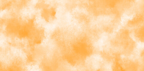 Orange watercolor splash background. Watercolor painting soft texture on wet white paper. hand drawn texture. Colorful painting vector background.