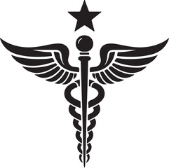 Fototapeta premium caduceus medical icon