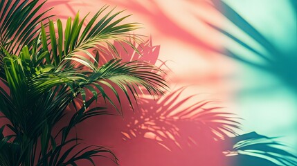 Tropical Paradise: Palm Leaves and Vivid Hues