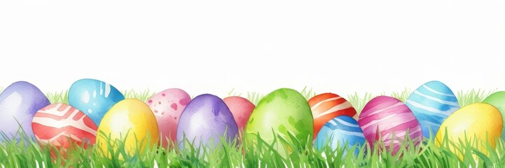 Fototapeta premium huevos de pascua estilo acuarela