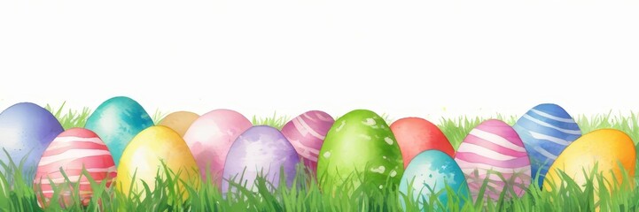 Fototapeta premium huevos de pascua estilo acuarela