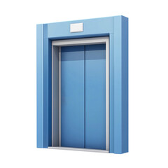 blue door isolated on white