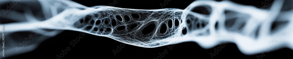 Poster abstract network structure with irregular apertures
