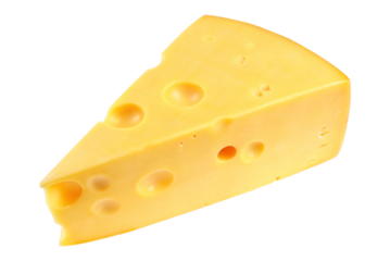 Piece of delicious cheese cut out