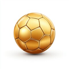 Fototapeta premium Golden Soccer Ball Illustration on White Background for Sports Promotions