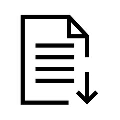 Download document icon vector stock illustration