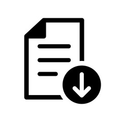 Download document icon vector stock illustration