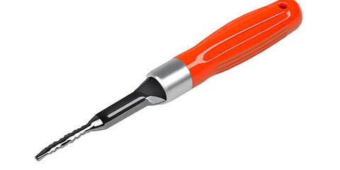 Isolated Screwdriver Tool with Orange Handle Repair Equipment Transparent