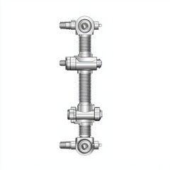 Detailed Illustration of Industrial Pipe Connector with Adjustable Mechanism and Durable Design for Engineering Applications