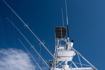 Fishing boats flying bridge