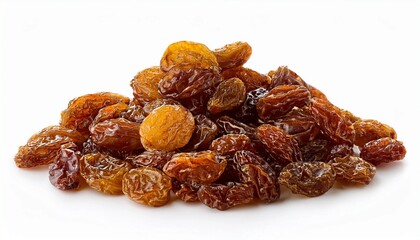raisins on white background
