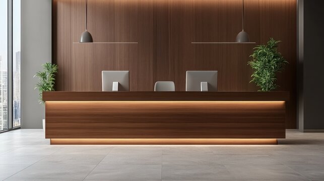 Modern Office Reception Desk