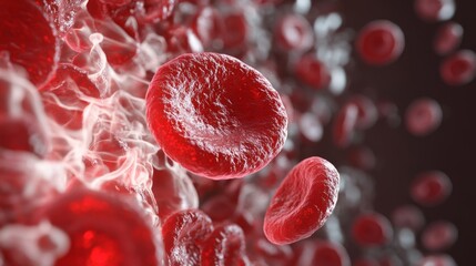 Wound Healing Process: Platelets Forming Blood Clots