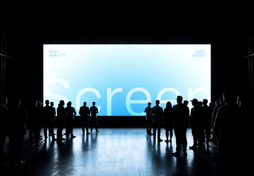 Event Hall Screen Mockup With Generative AI