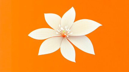A soft and elegant orange blossom icon featuring white petals, exuding a fresh and delicate aesthetic with a natural, soothing vibe