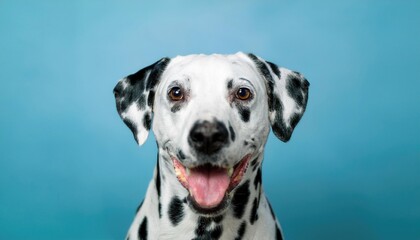 Playful Dalmatian Smiling in a Close-Up Portrait