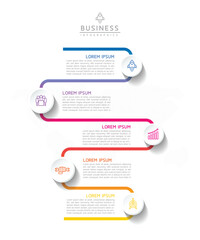 Vector business Presentation Connecting Steps Infographic Template