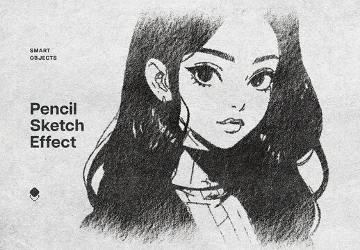 Pencil Sketch Effect Mockup