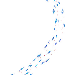 Naklejka premium Curved Trail of Moving Geometric Shapes, PNG