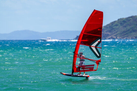 Windsurfer off the coast of Puerto Rico 