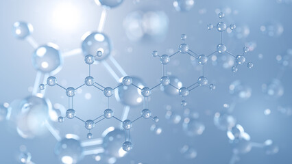 eutropoflavin molecular structure 3d, antidepressants structural chemical formula view from a microscope